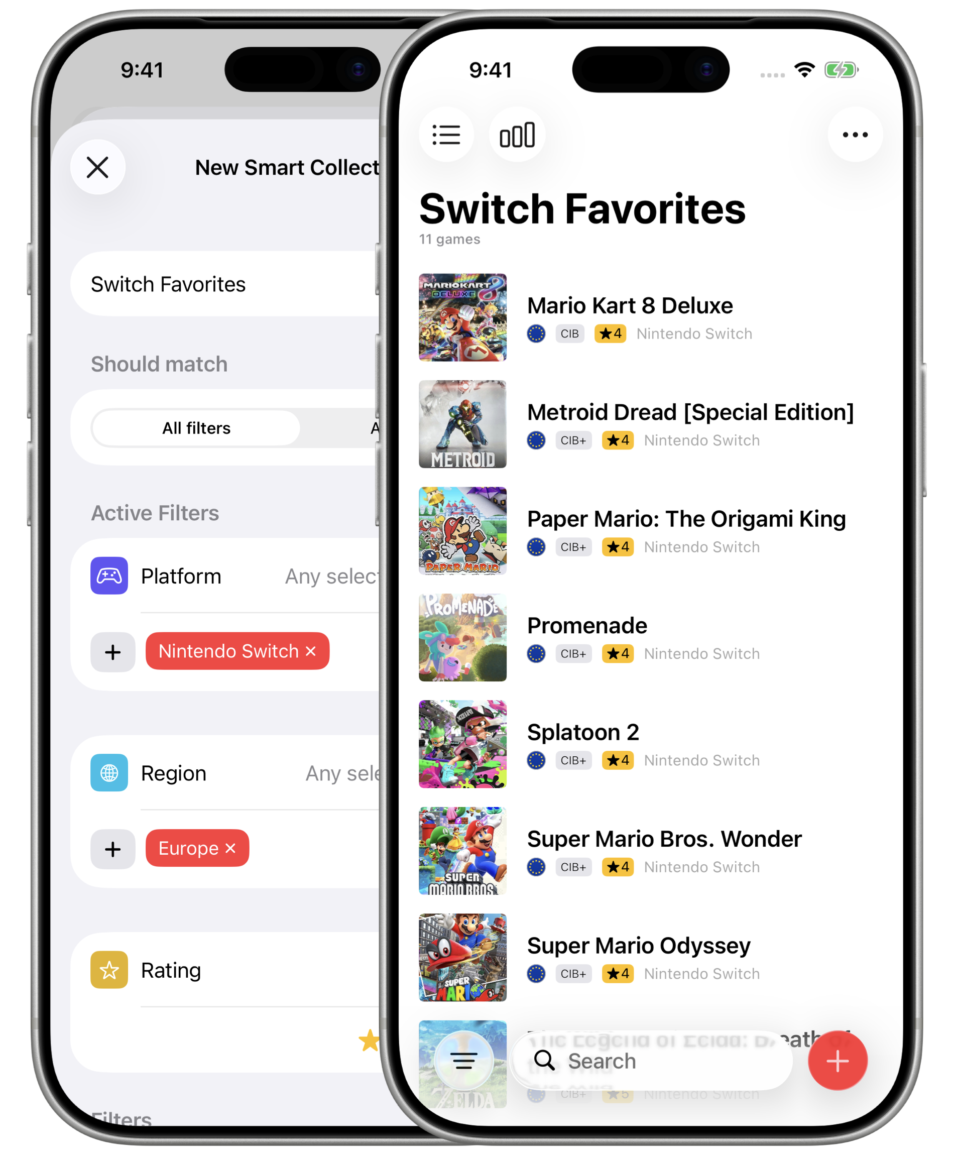 Games smart collections view